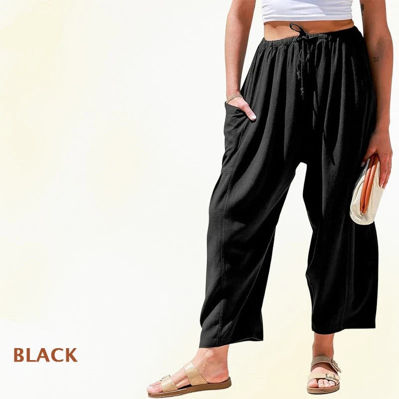 UrbanLinen – Casual Wide Leg Comfort Pants