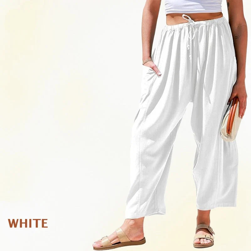 UrbanLinen – Casual Wide Leg Comfort Pants