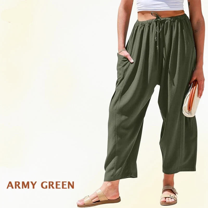 UrbanLinen – Casual Wide Leg Comfort Pants