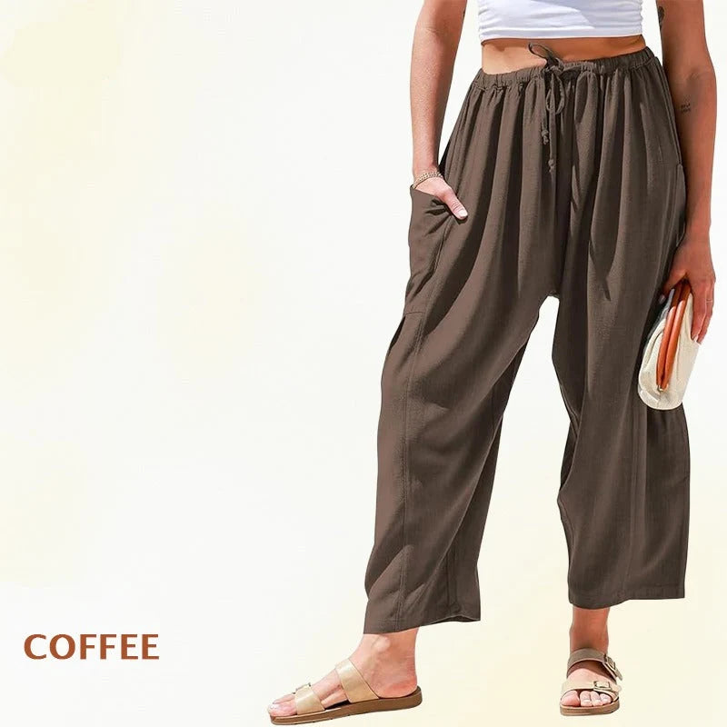UrbanLinen – Casual Wide Leg Comfort Pants