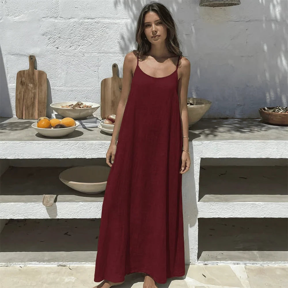 Mila – Adjustable Strap Open-Back Summer Dress
