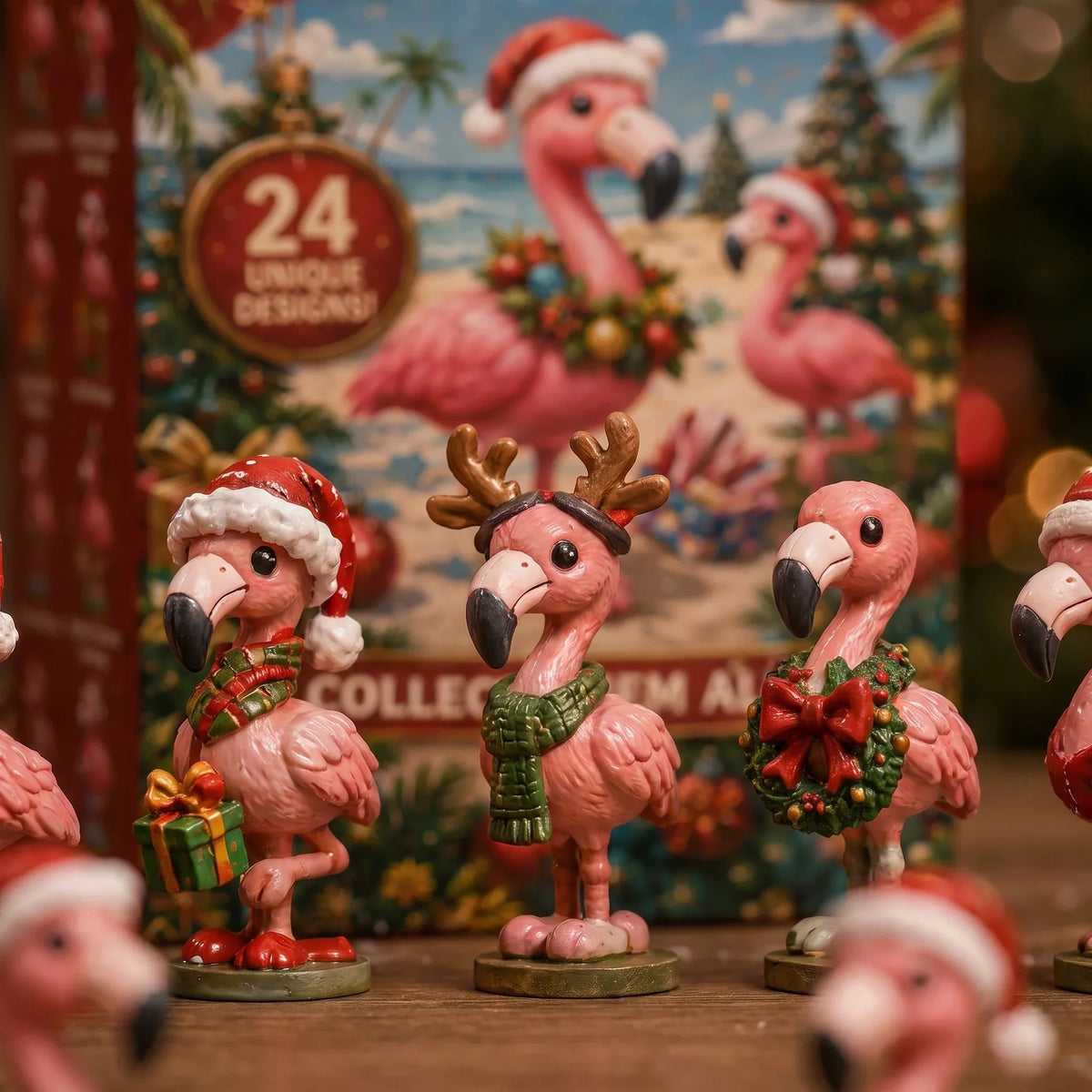 FlamingoFlock – 24-Day Holiday Figurine Advent Calendar