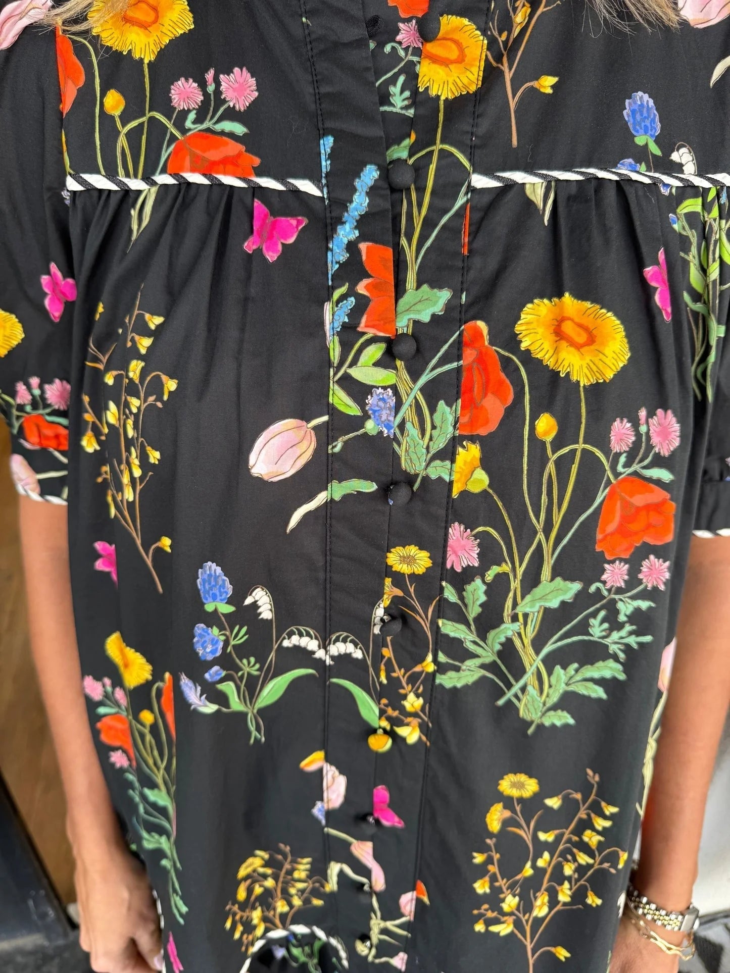 NatureLuxe – Premium Botanical Print Midi Dress