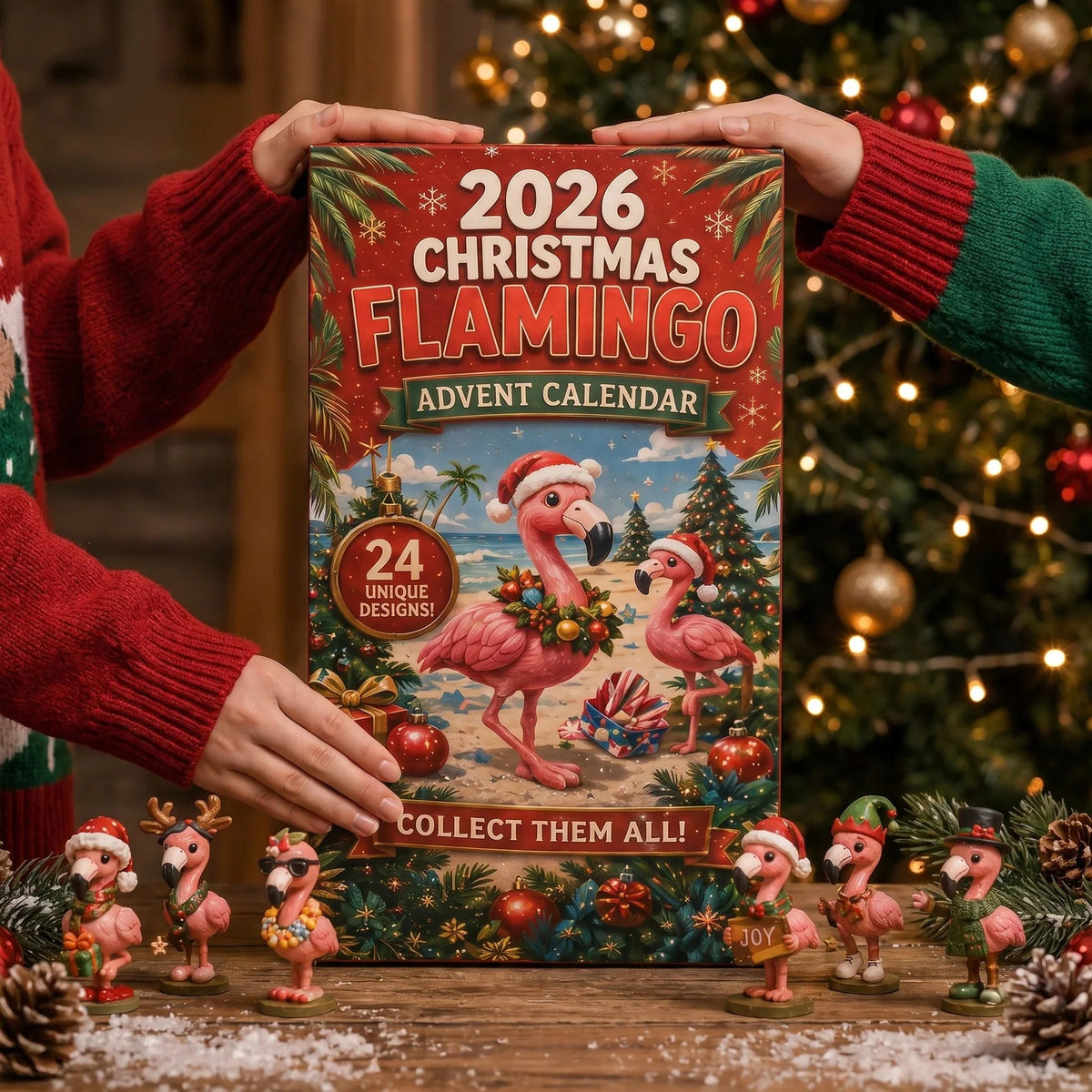 FlamingoFlock – 24-Day Holiday Figurine Advent Calendar