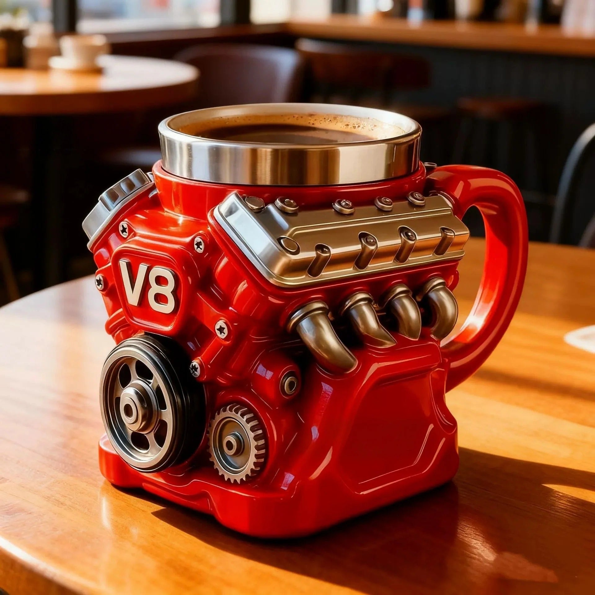 ⚡Ultimate V8 Engine Stainless Steel 3D Mug & A Gearhead's Dream✨