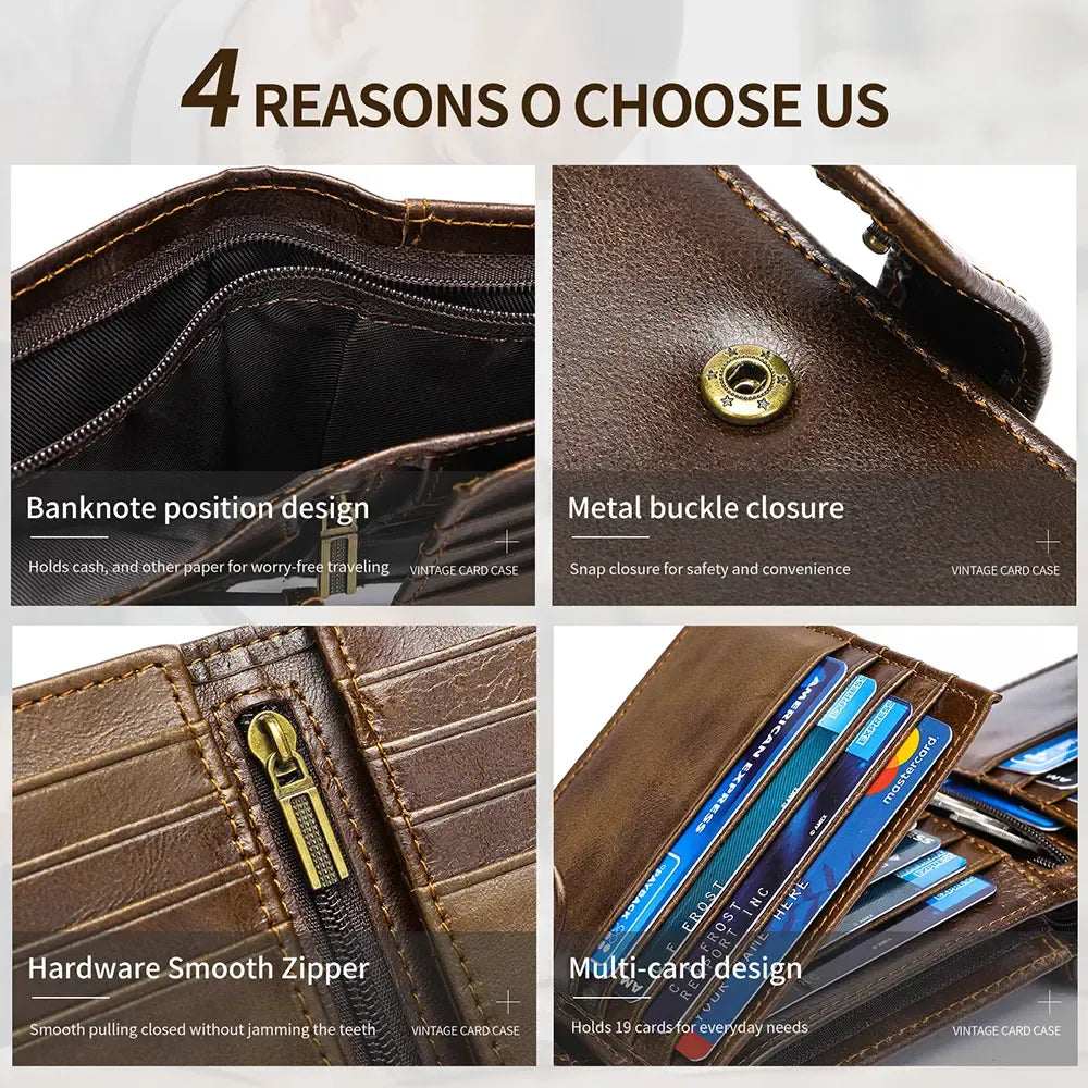 NobleFold – Premium Multi-Compartment Leather Wallet
