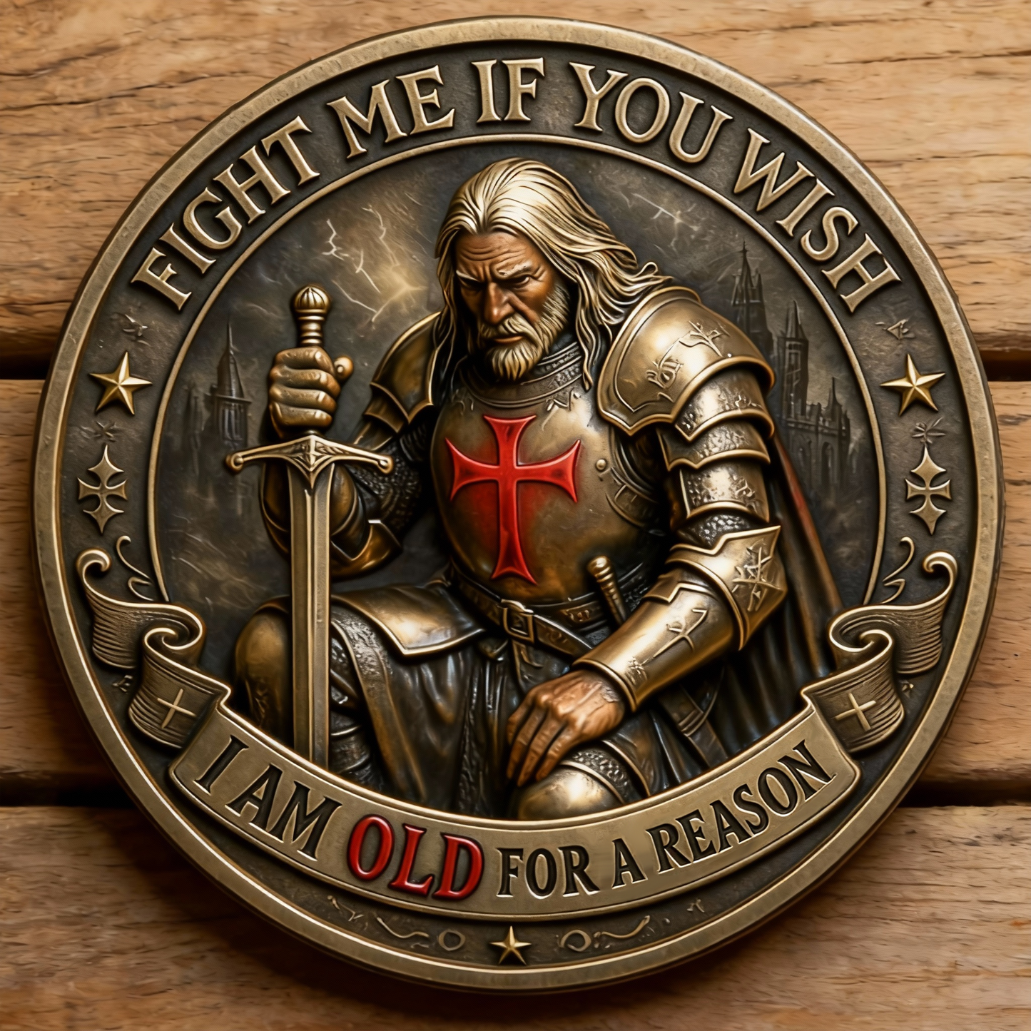 🎉Last Day 49% OFF -⚔️ “Old Knight – Honor Endures” Commemorative Coin 🛡️