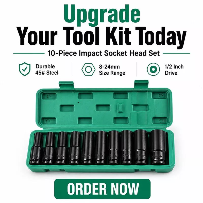 GripMaster | 10-Piece Strong Grip Socket Set
