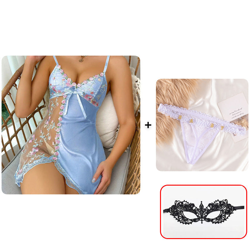 BelleAllure – Romantic Sheer Lace Sleepwear