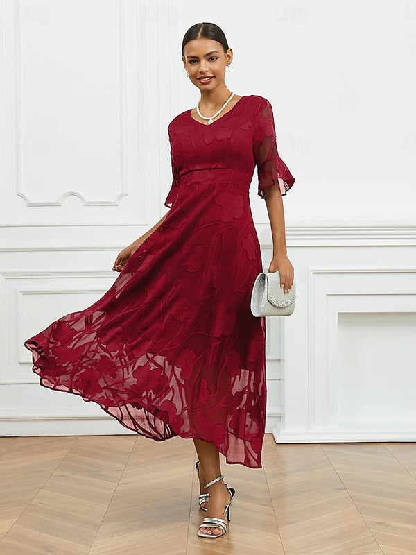 Lunessa | V-Neck Evening Maxi Dress