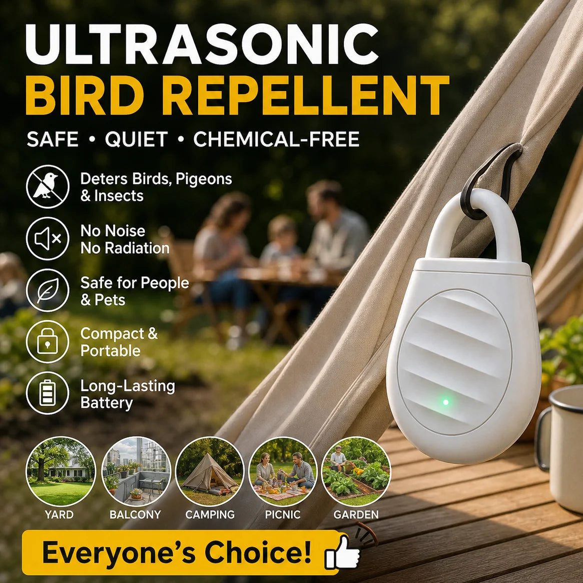 SonicAway – Portable Ultrasonic Pest Deterrent