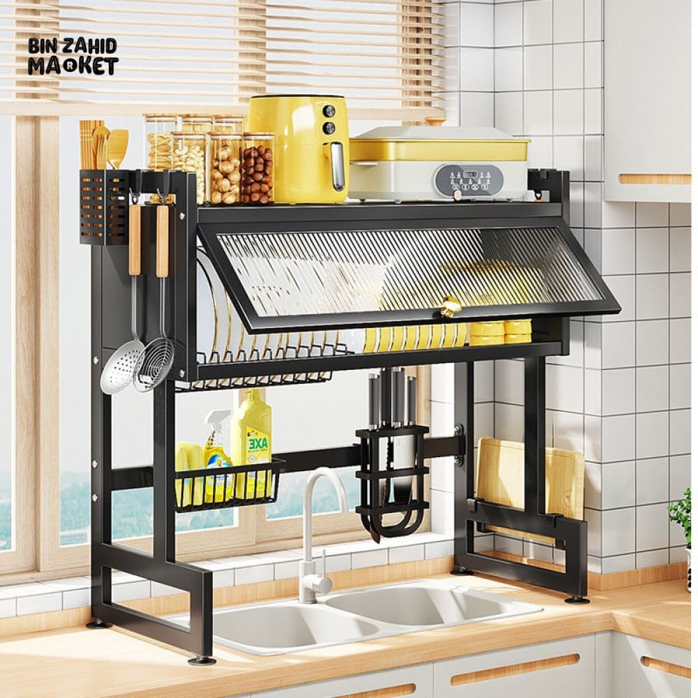 LUXORMOVE KITCHEN DISHES RACK - TRANSPARENT CABINET