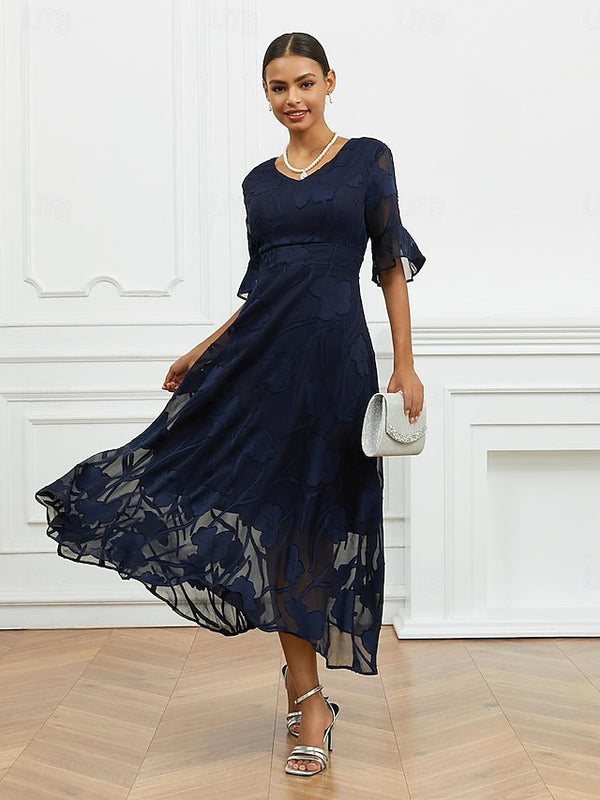 Lunessa | V-Neck Evening Maxi Dress