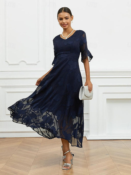 Lunessa | V-Neck Evening Maxi Dress