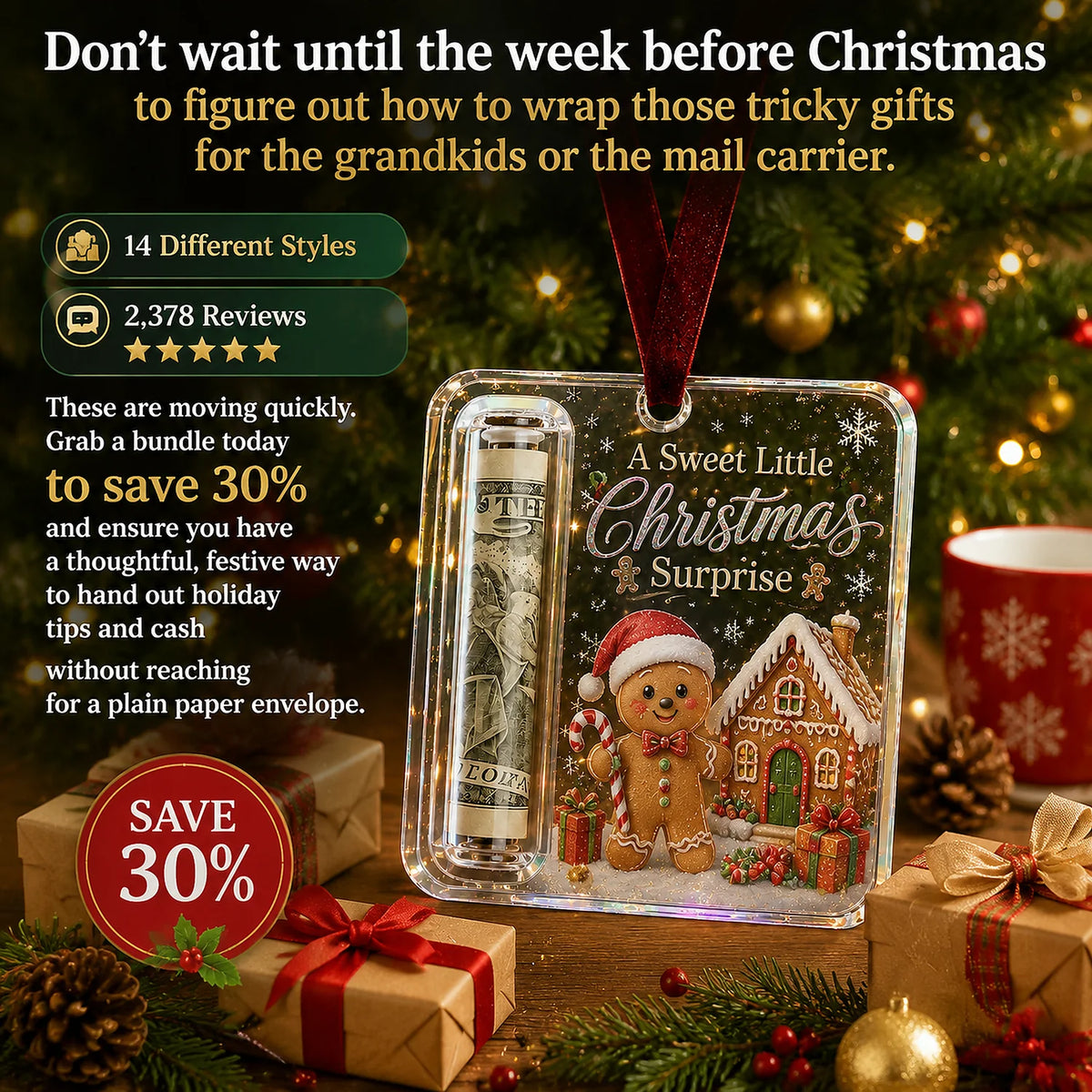 MerryMoney – Christmas Cash Keepsake Ornament