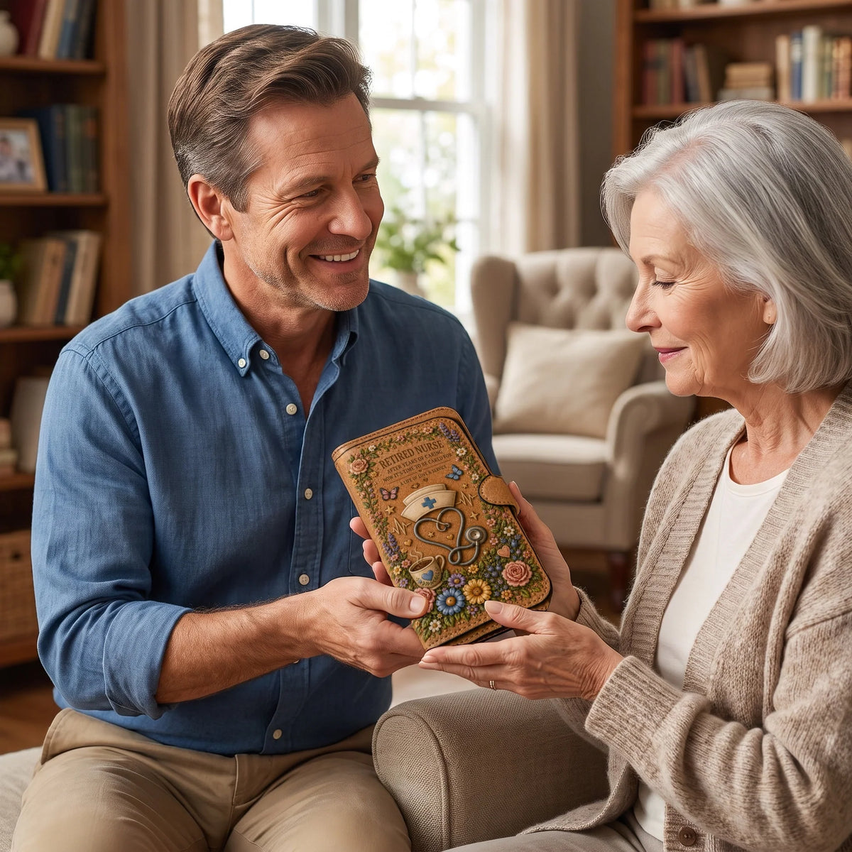HealingBloom – Floral Retirement Gift Wallet