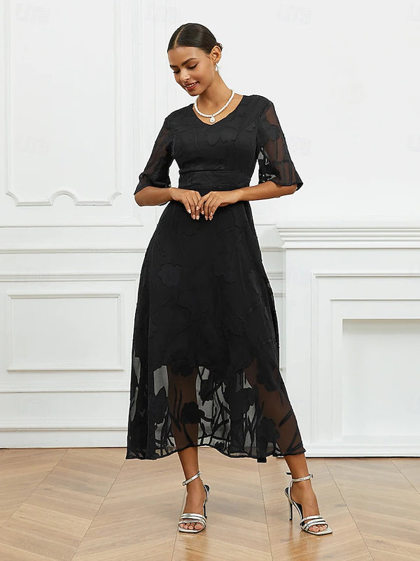 Lunessa | V-Neck Evening Maxi Dress