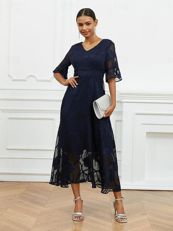 Lunessa | V-Neck Evening Maxi Dress