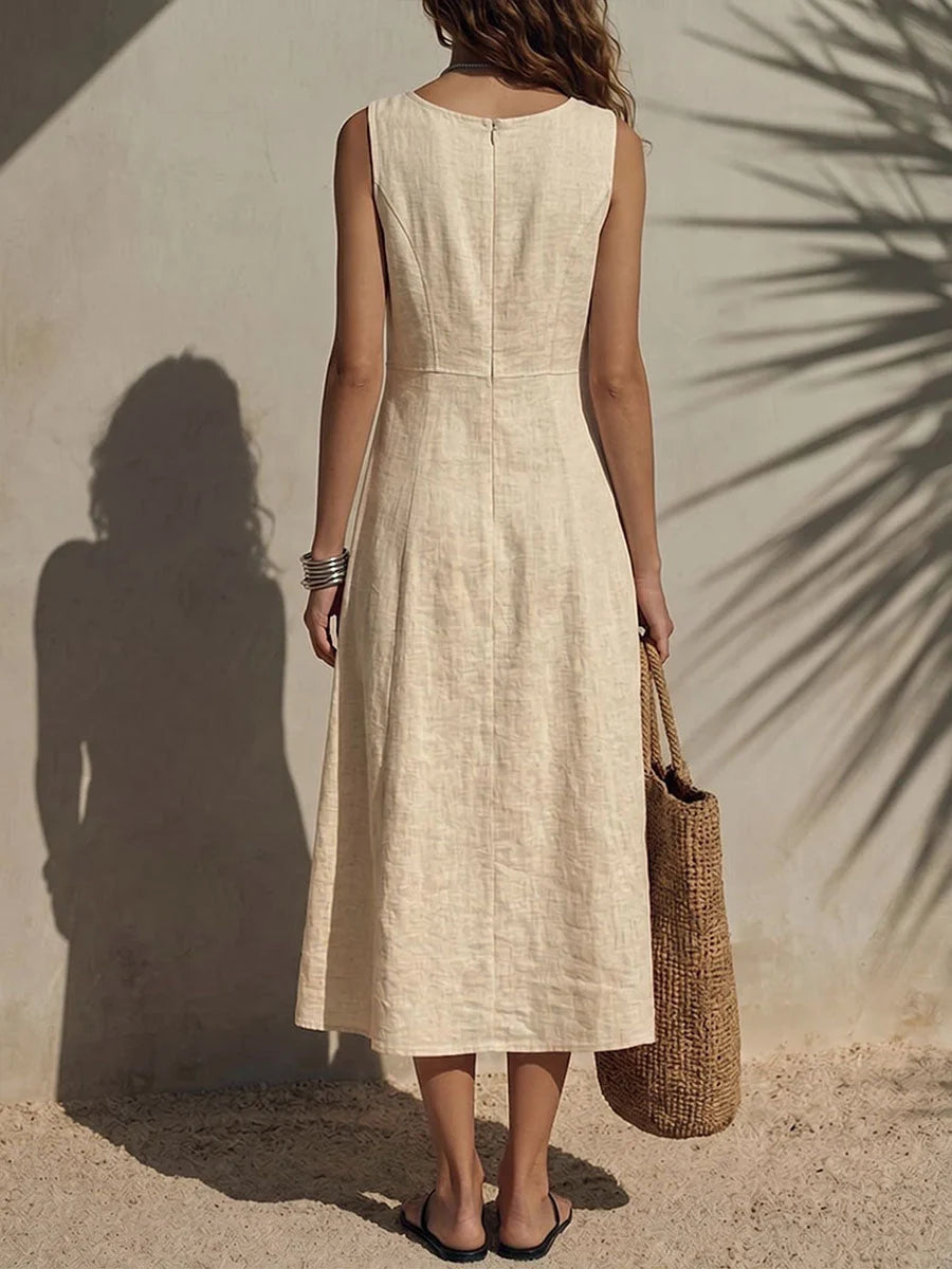 LinenAura – Premium Cotton Linen Summer Dress