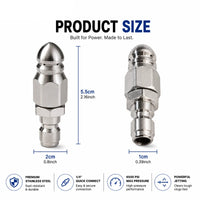 JetCrest – 7-Jet Stainless Steel Sewer Cleaner Nozzle