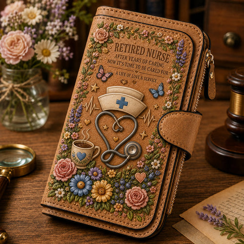 HealingBloom – Floral Retirement Gift Wallet