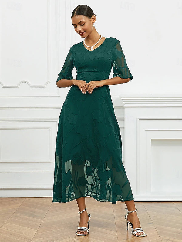 Lunessa | V-Neck Evening Maxi Dress