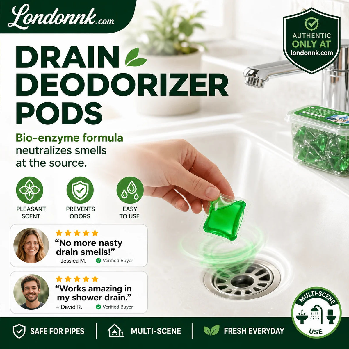 DrainFresh – Bio-Enzyme Drain Cleaning Pods
