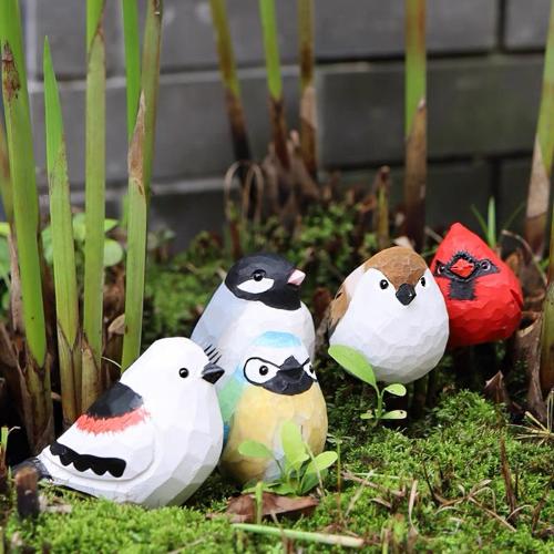 CraftedWings – Hand-Carved Wooden Bird Set