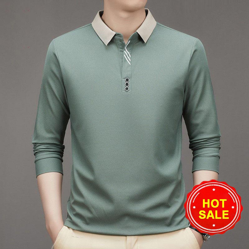 EliteWear – Men’s Modern Lapel Collar T-Shirt