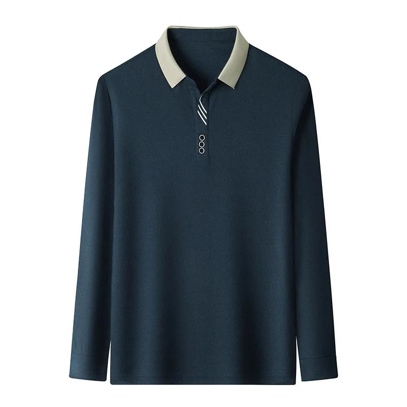 EliteWear – Men’s Modern Lapel Collar T-Shirt