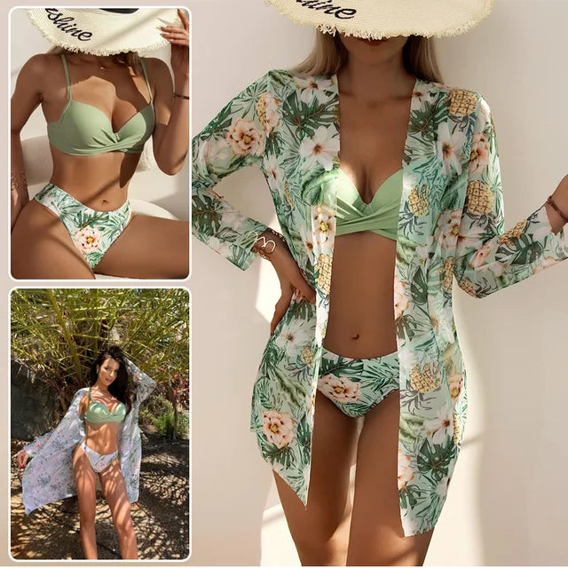 SunSculpt – Elegant Split Beachwear Bikini Set