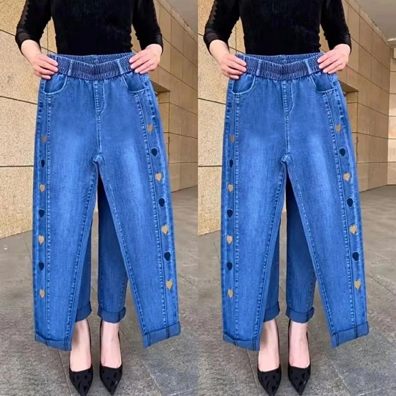 DenimLuxe – Heart Stitch Everyday Denim Jeans