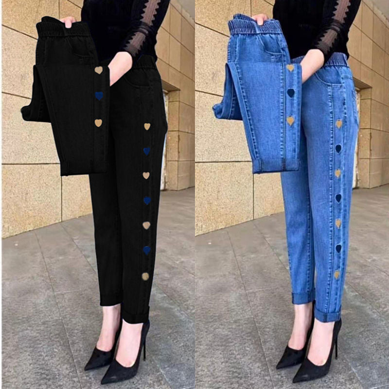 DenimLuxe – Heart Stitch Everyday Denim Jeans