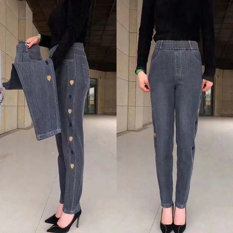 DenimLuxe – Heart Stitch Everyday Denim Jeans