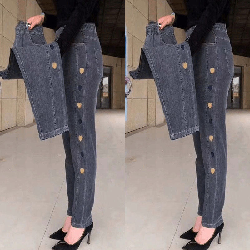 DenimLuxe – Heart Stitch Everyday Denim Jeans
