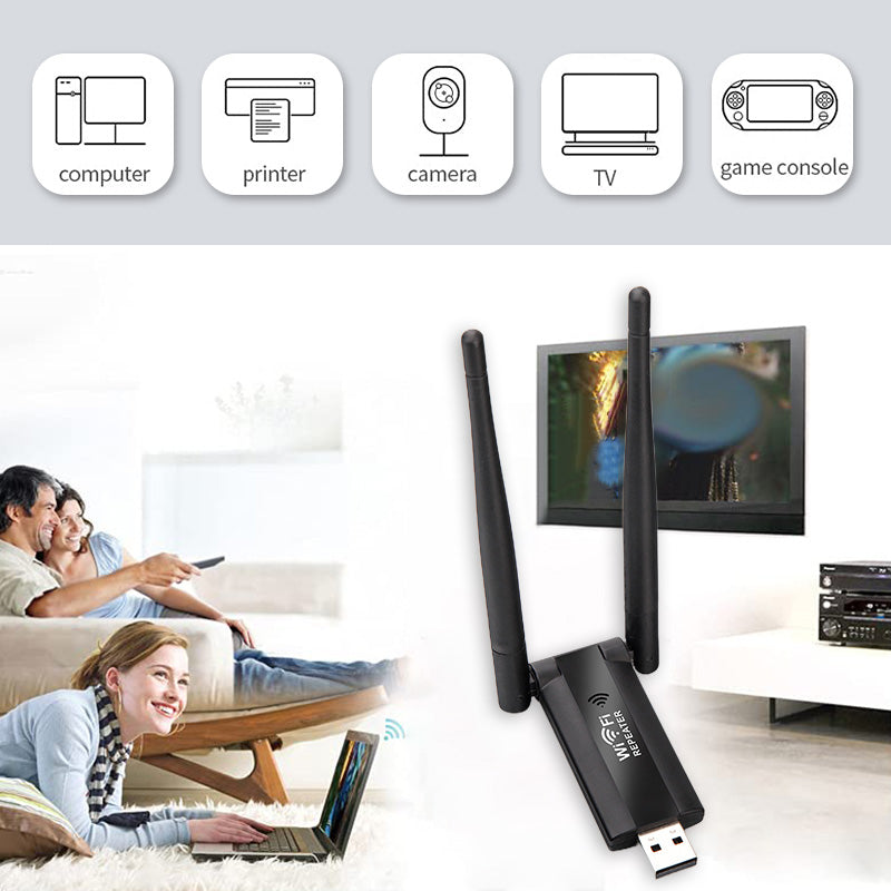 WaveXel – Dual-Antenna USB WiFi Booster