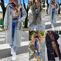 Velmora – Women’s Oversized Hooded Sweatshirt Coat
