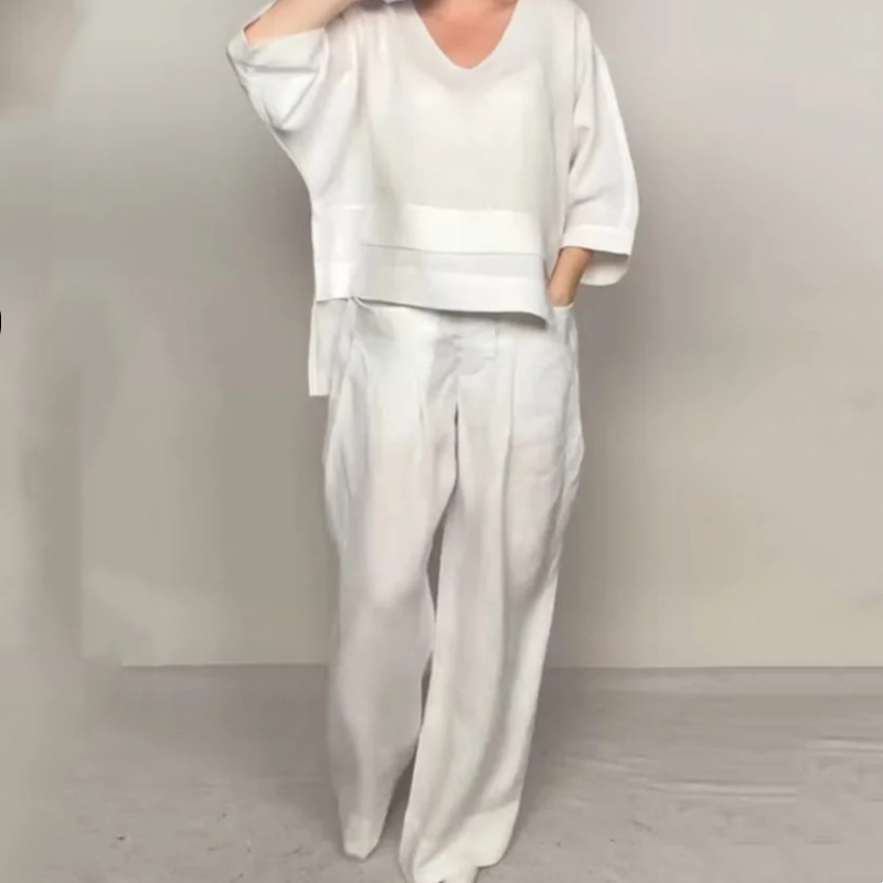 LinaEase – Cotton Linen Two Piece Set
