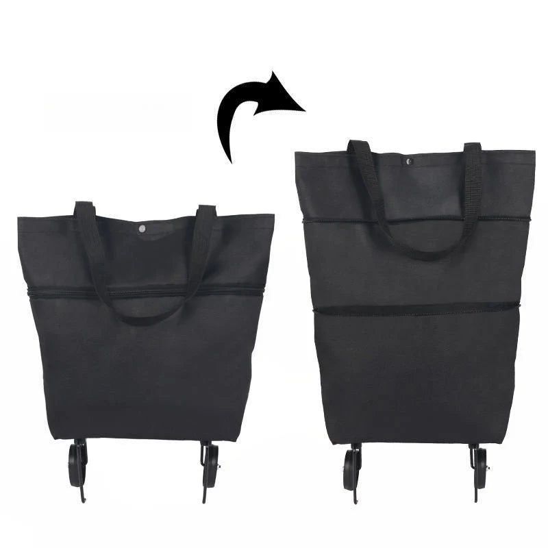 CartCaddy – Foldable Rolling Shopping Bag