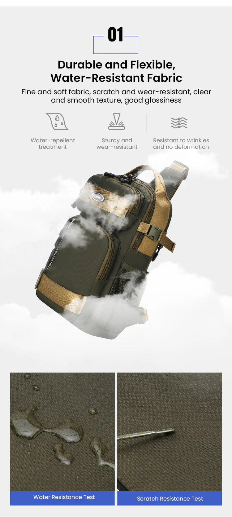 UrbanStride – Adjustable Casual Travel Chest Bag