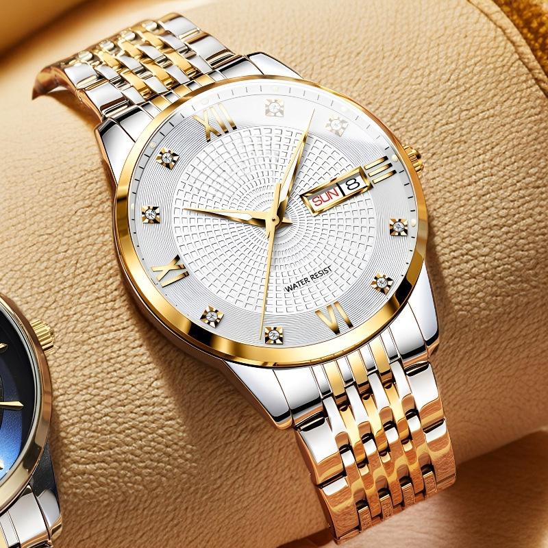 PrestigeHour – Men's Classic Waterproof Wristwatch