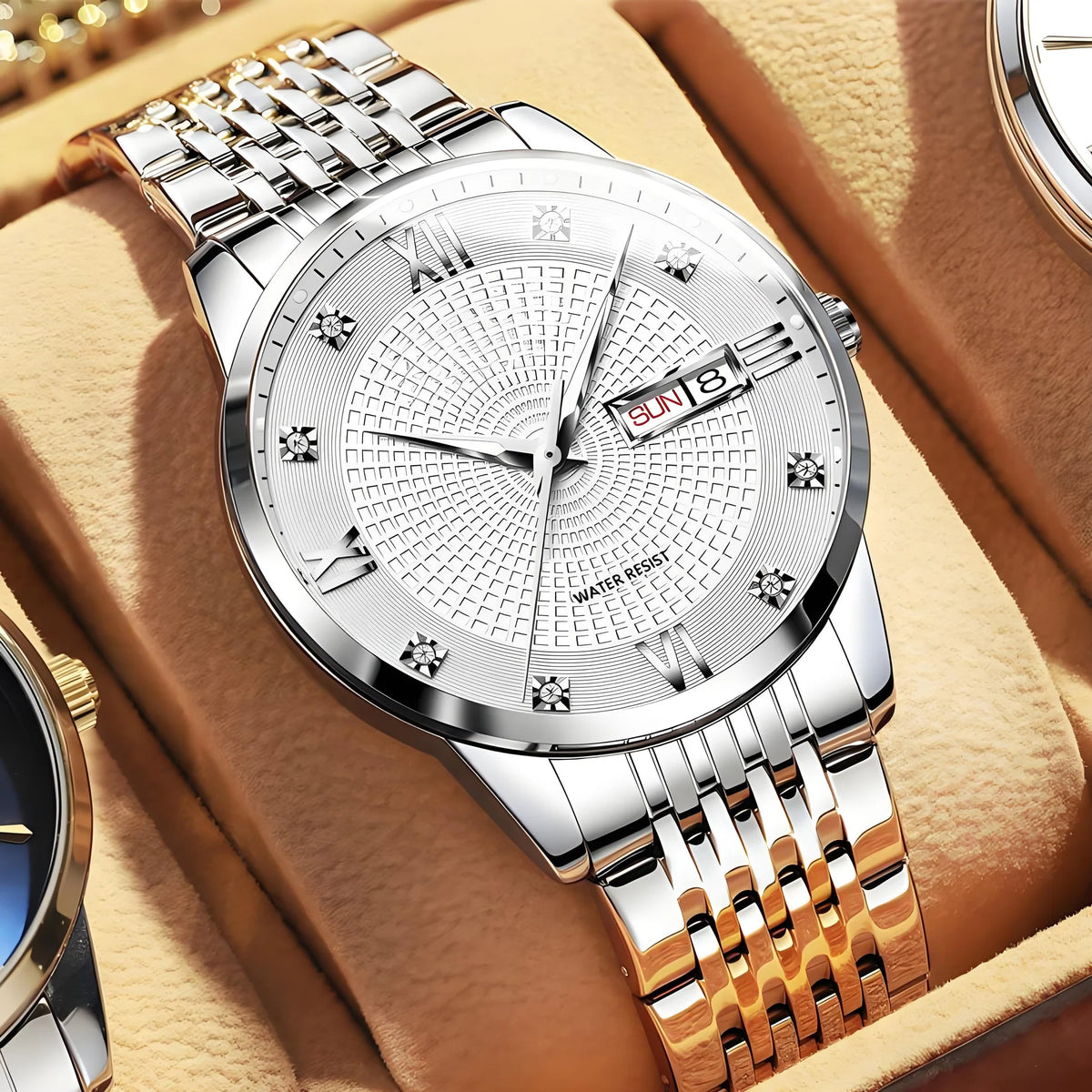 PrestigeHour – Men's Classic Waterproof Wristwatch