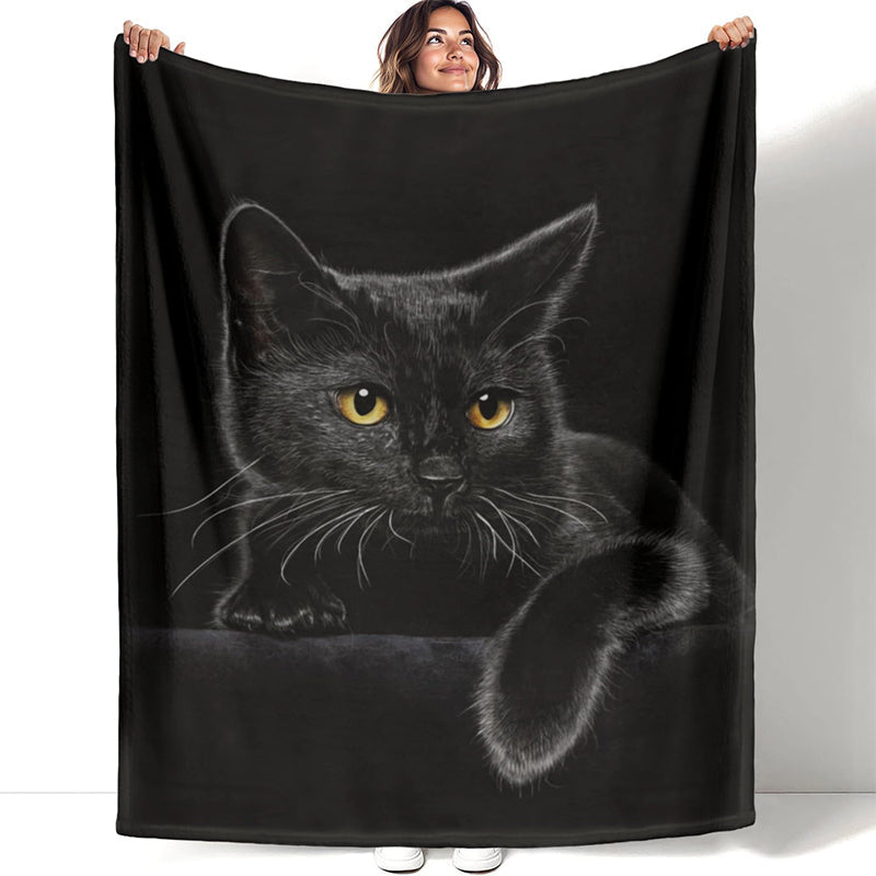 NightWhisker – Black Cat Decorative Blanket