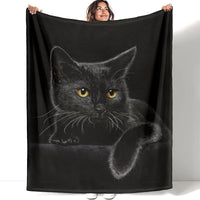 NightWhisker – Black Cat Decorative Blanket