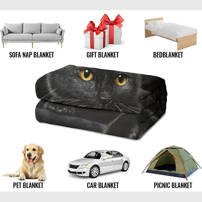 NightWhisker – Black Cat Decorative Blanket