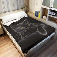 NightWhisker – Black Cat Decorative Blanket