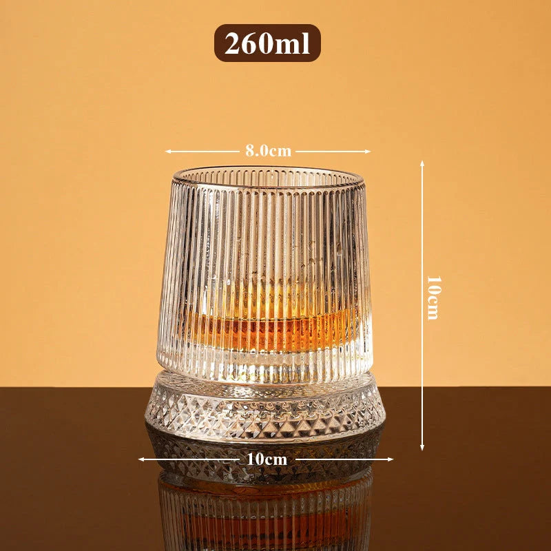 WhiskeyWhirl – 360° Rotating Drinking Glass