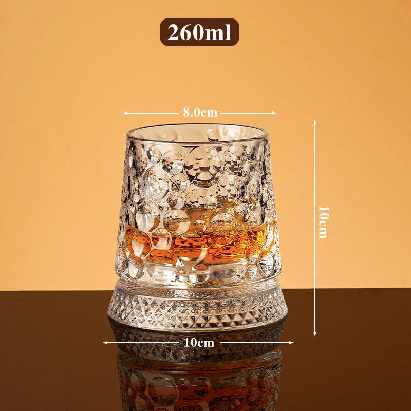 WhiskeyWhirl – 360° Rotating Drinking Glass