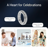 GlimmerTwist – Rotating Crystal Fashion Ring