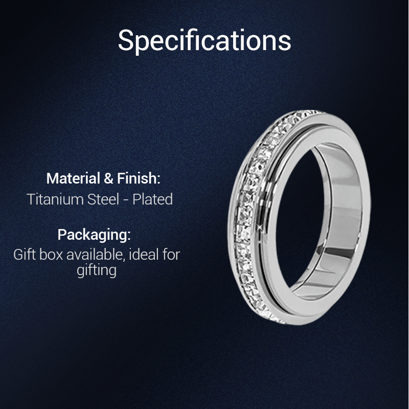 SpinLuxe – Titanium Spinner Ring with Zirconia